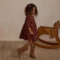 Freya Dress in Brick Floral by Rylee & Cru