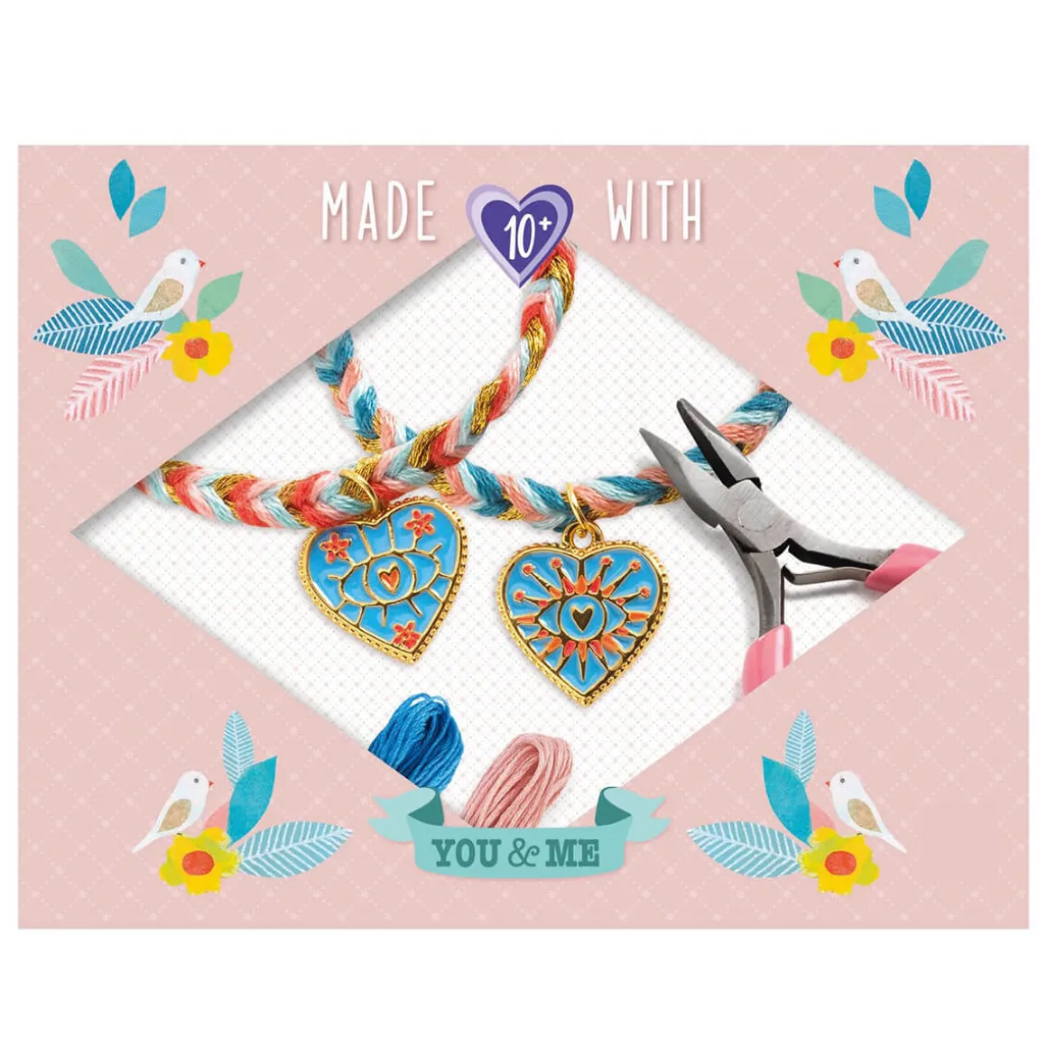 Friendship And Hearts You And Me Twin Bracelets Craft Kit by Djeco