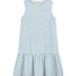 Frill Dress in Sky / Off White by Gray Label