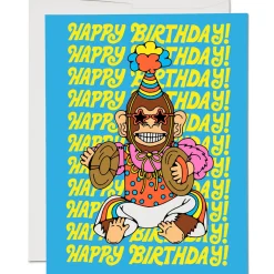 Funky Monkey Greetings Card by Red Cap Cards
