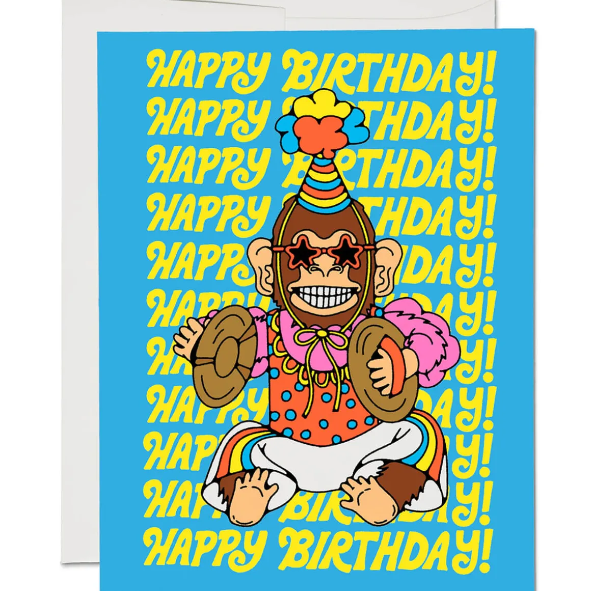 Funky Monkey Greetings Card by Red Cap Cards