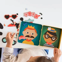 Funny Faces On-The-Go Magnetic Play Set by Petit Collage