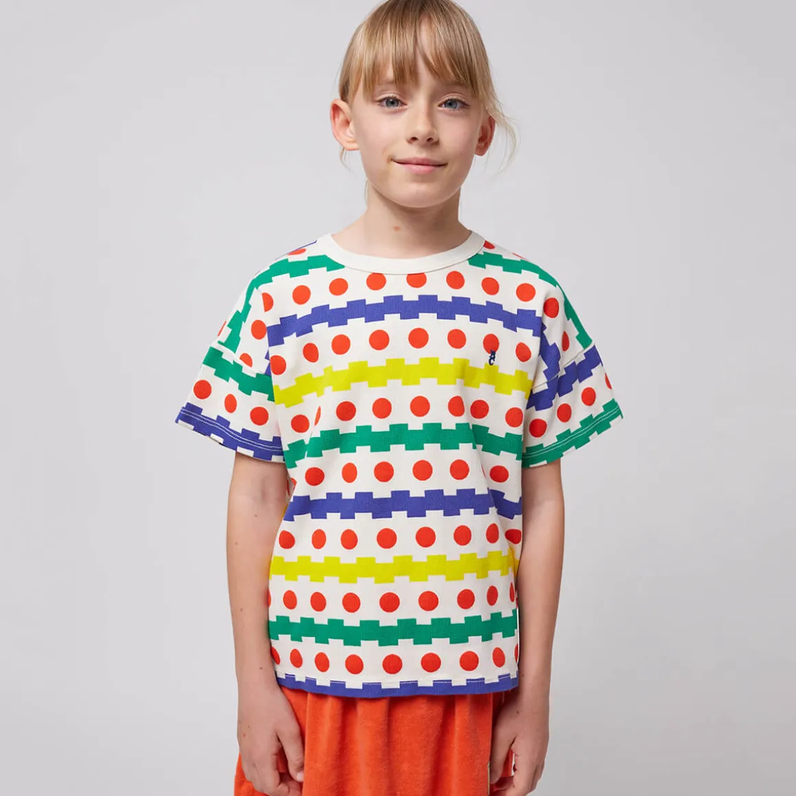 Geometric All Over Waffle T-Shirt by Bobo Choses