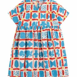 Geometric Game All Over Woven Dress by Bobo Choses