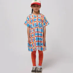 Geometric Game All Over Woven Dress by Bobo Choses