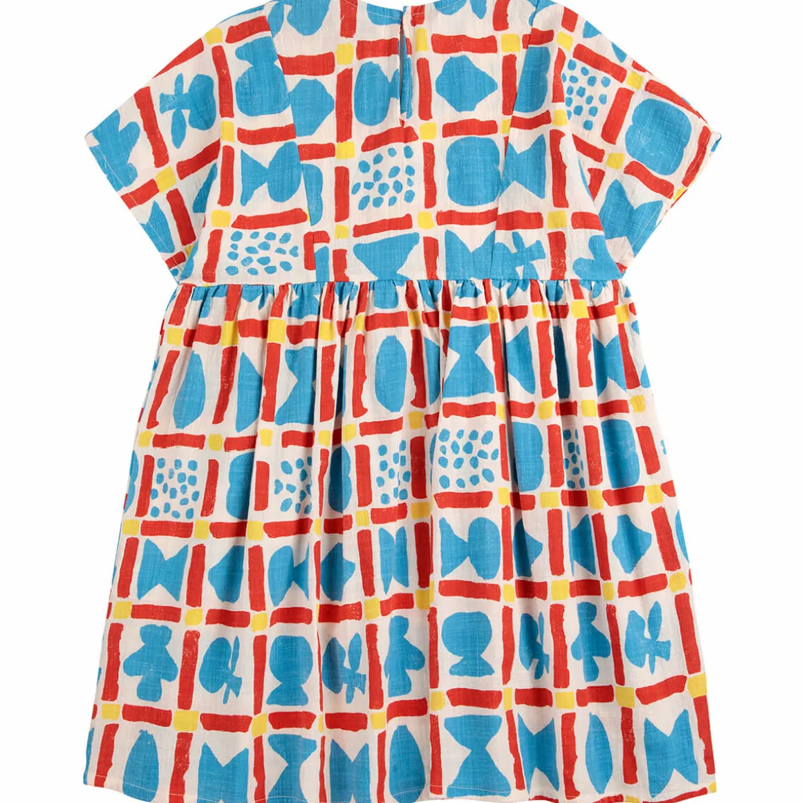 Geometric Game All Over Woven Dress by Bobo Choses