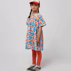 Geometric Game All Over Woven Dress by Bobo Choses