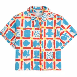 Geometric Game All Over Woven Shirt by Bobo Choses
