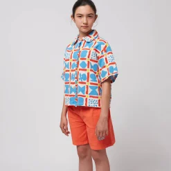 Geometric Game All Over Woven Shirt by Bobo Choses