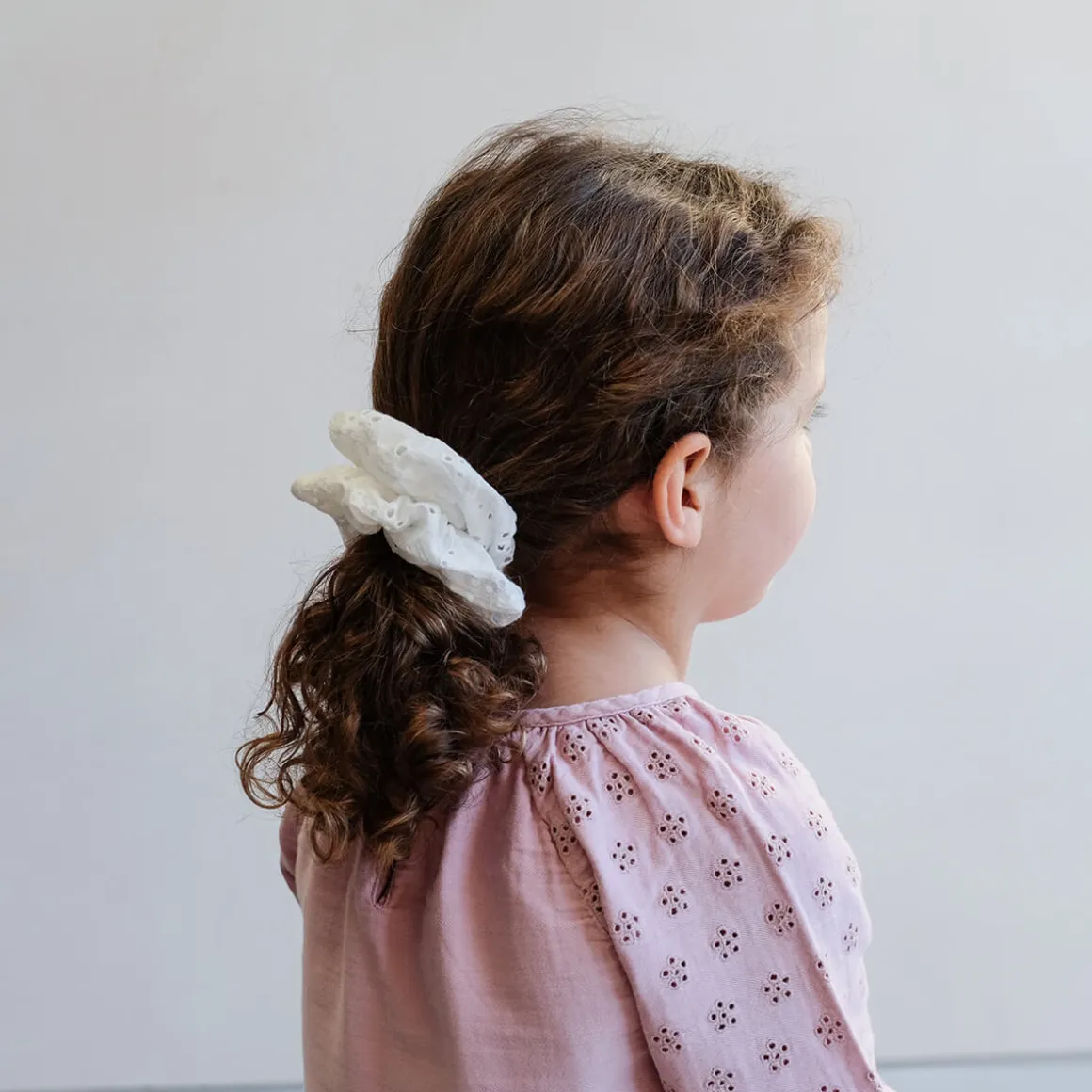 Giant Broderie Anglaise Scrunchie by Mimi & Lula
