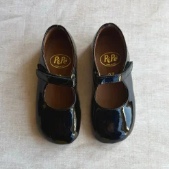 Ginevra Patent Leather Ballet Slippers in Black by PèPè
