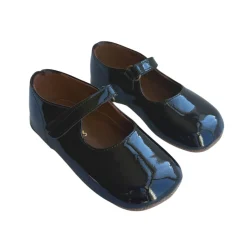 Ginevra Patent Leather Ballet Slippers in Black by PèPè