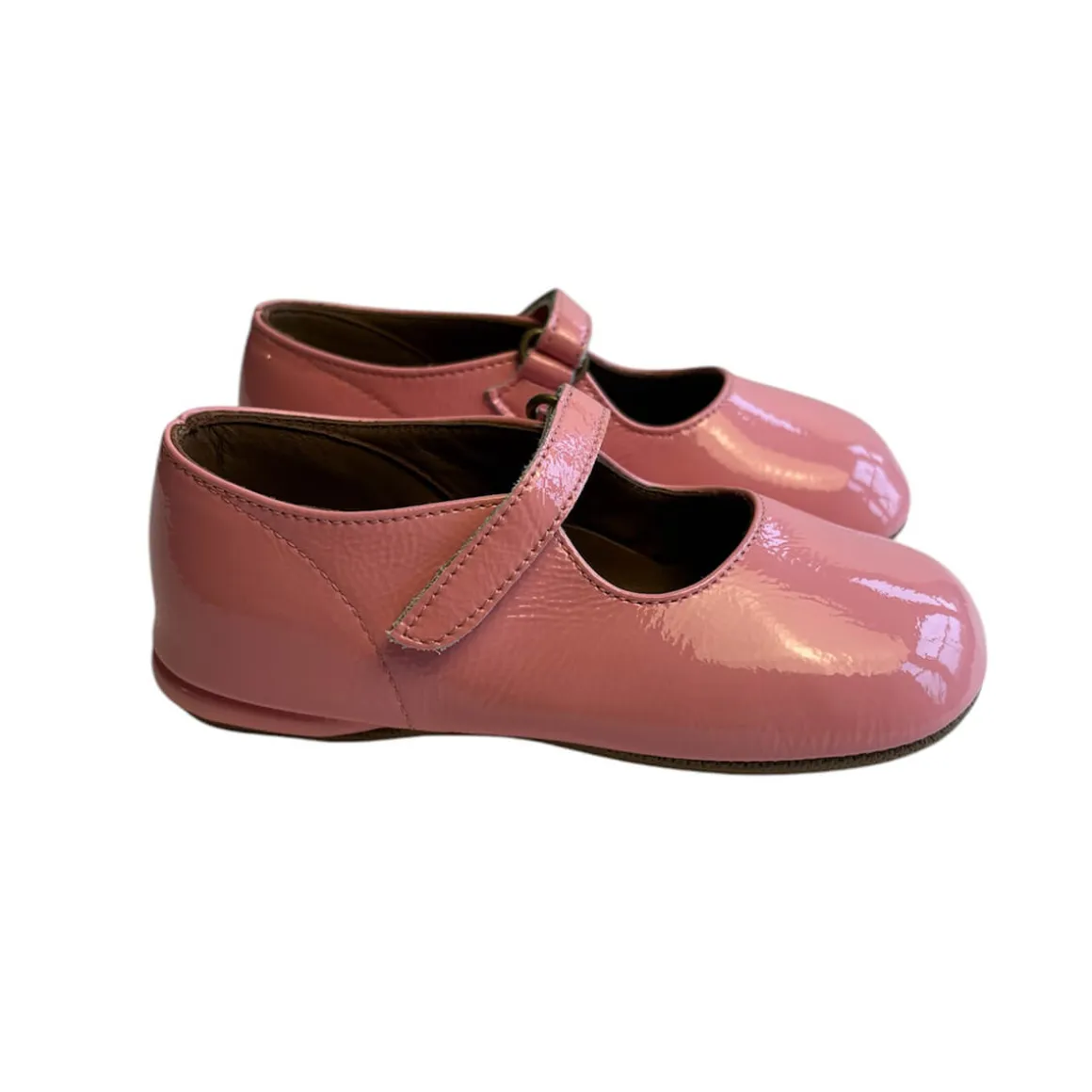 Ginevra Patent Leather Ballet Slippers in Bubblegum Pink by PèPè