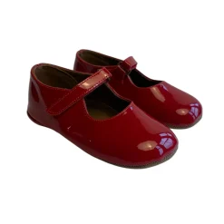 Ginevra Patent Leather Ballet Slippers in Red by PèPè