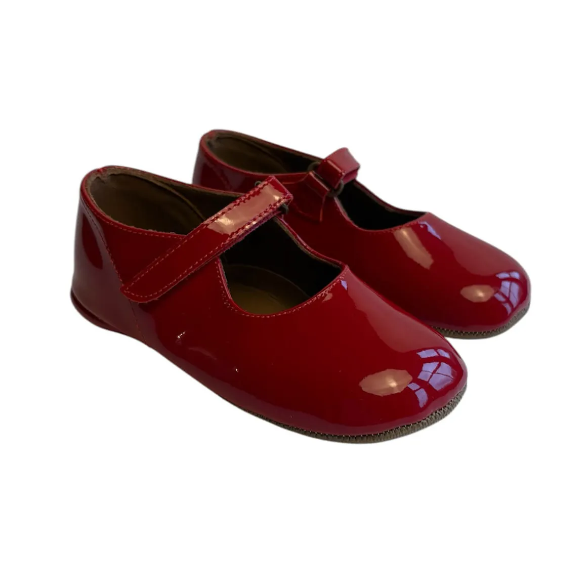 Ginevra Patent Leather Ballet Slippers in Red by PèPè