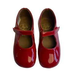 Ginevra Patent Leather Ballet Slippers in Red by PèPè