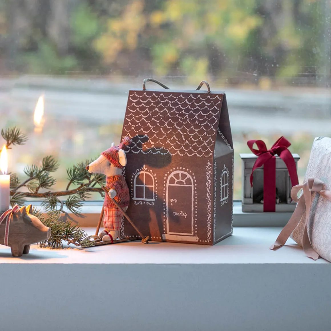 Gingerbread House Gift Bag by Maileg