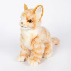 Ginger Jacquard Kitten Sitting (19cm) by Hansa