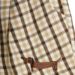 Gingham Woven Shorts in Beige by Mini Rodini