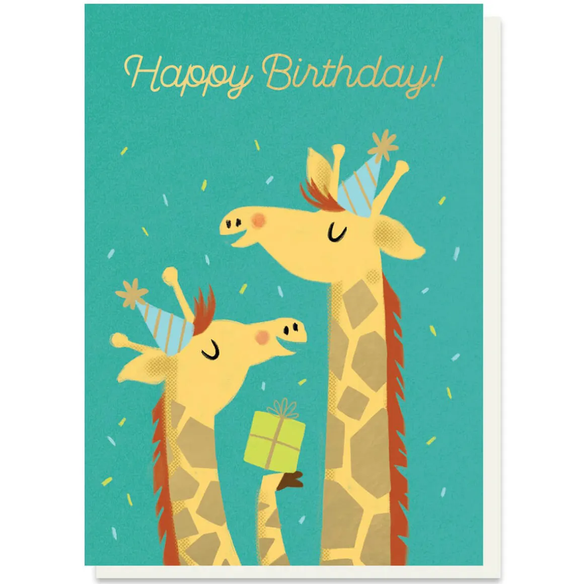 Giraffe Gift Birthday Greetings Card by Stormy Knight