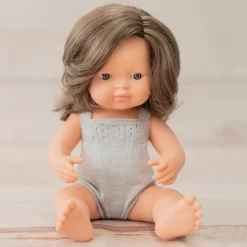 Girl Doll (38cm Caucasian) in Grey by Miniland