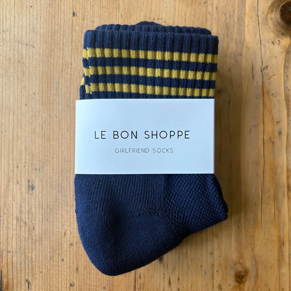 Girlfriend Adult Socks in Navy by Le Bon Shoppe