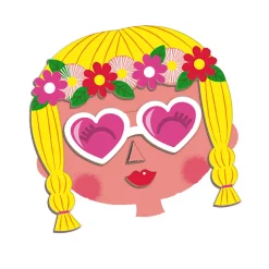 Girl's Crazy Faces Magneti Book by Janod