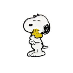 Give Hugs - Snoopy & Woodstock Pin by Magpie