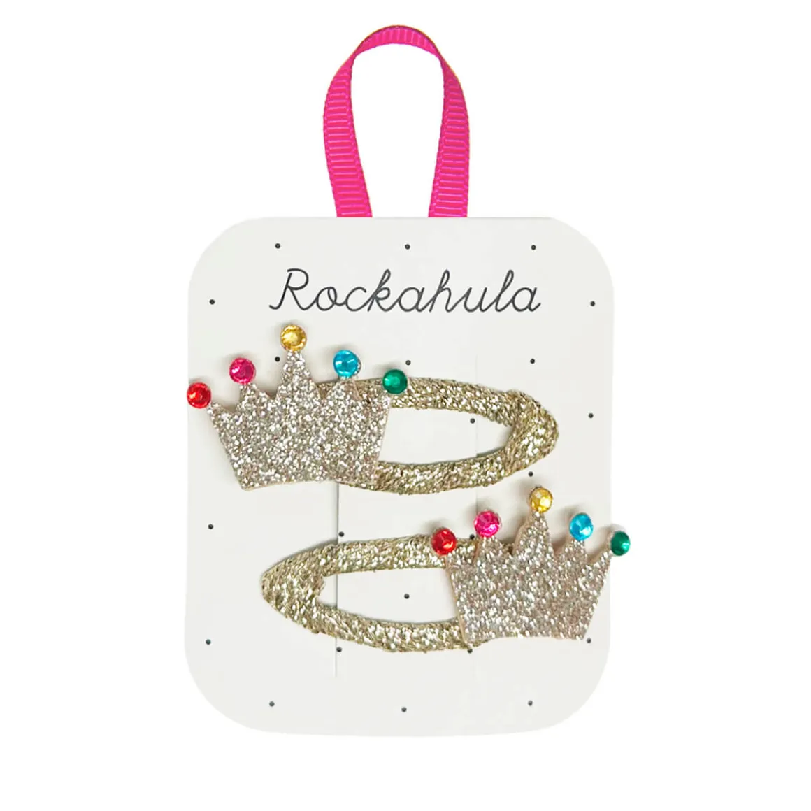 Glitter Crown Hair Clips by Rockahula