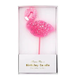 Glitter Flamingo Candle by Meri Meri