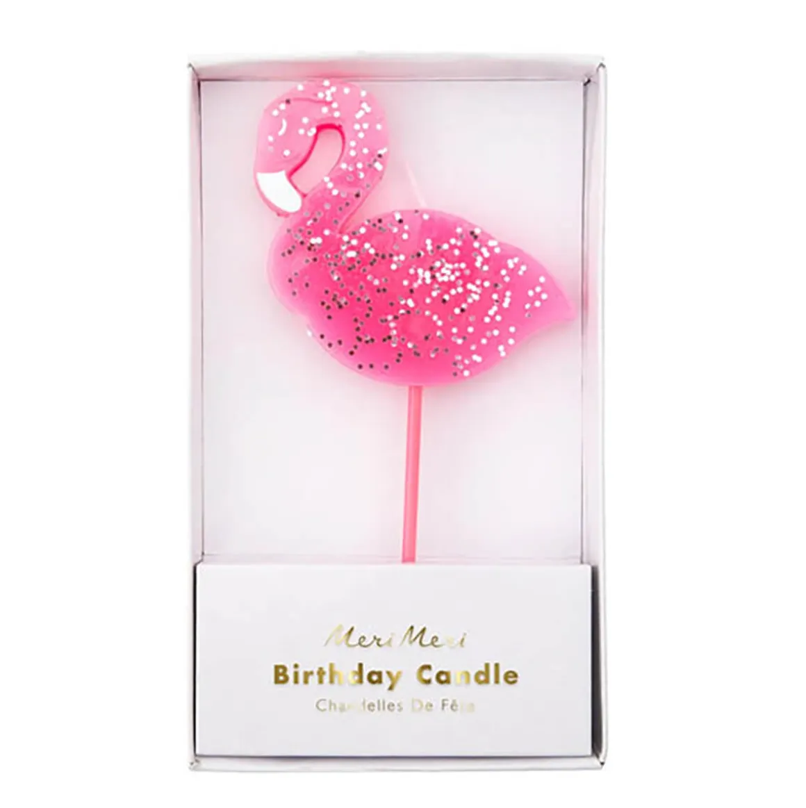 Glitter Flamingo Candle by Meri Meri