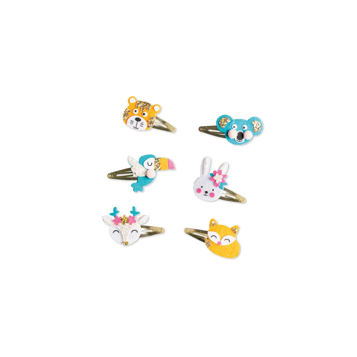 Glittery Animal Hairclips To Make by Janod
