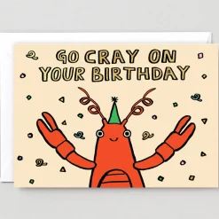 Go Cray On Your Birthday Greetings Card by Alice Bowsher for Wrap