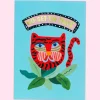 Go Get Em Tiger Greetings Card by Eleanor Bowmer