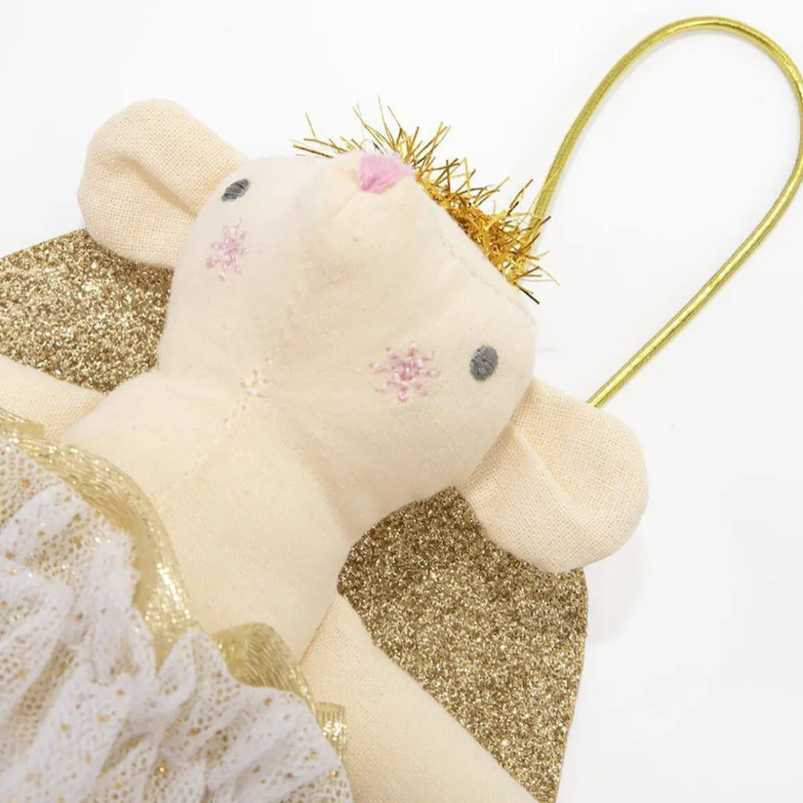 Gold Angel Mouse Christmas Tree Topper by Meri Meri