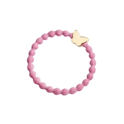 Gold Butterfly Hair Band in Rose Pink by byEloise