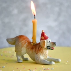 Golden Retriever Ceramic Cake Topper by Camp Hollow