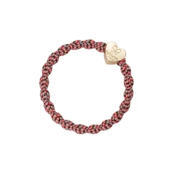 Gold Heart Hair Band in Metallic Berries by byEloise