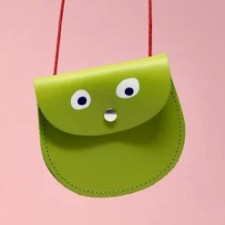 Googly Eye Pocket Purse in Apple Green by Ark Colour Designs