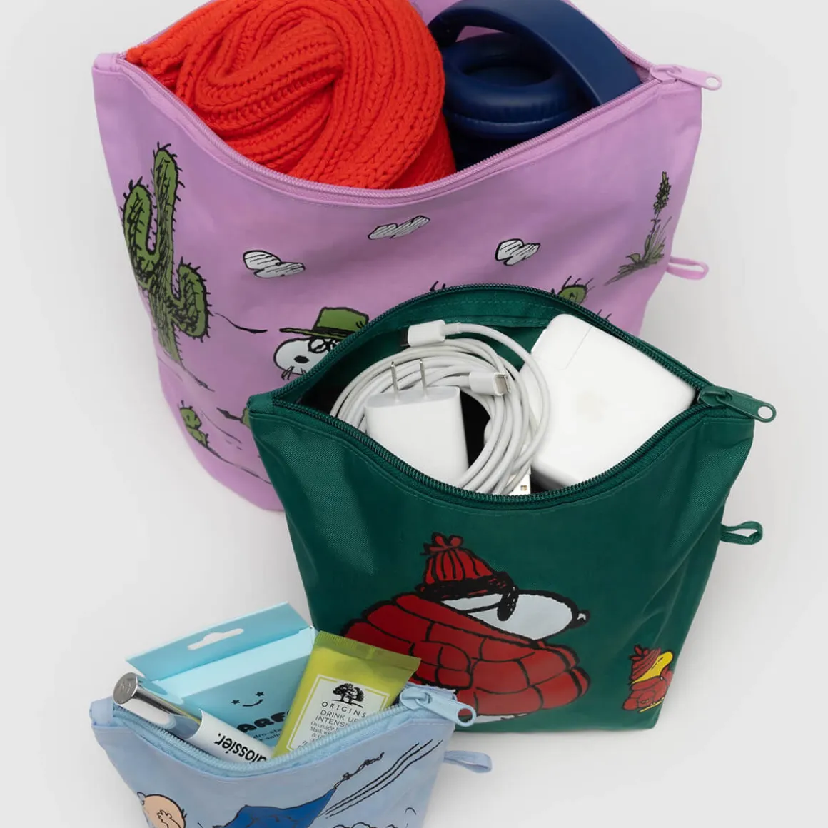 Go Pouch Set in Peanuts by Baggu