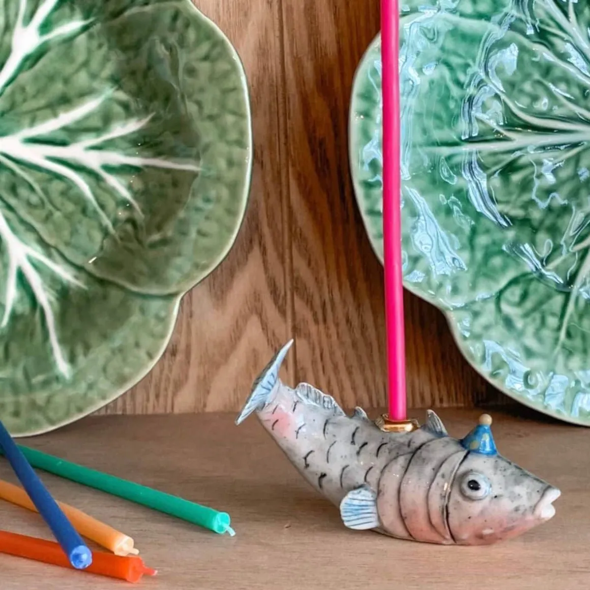 Graceful Fish Ceramic Cake Topper by Camp Hollow