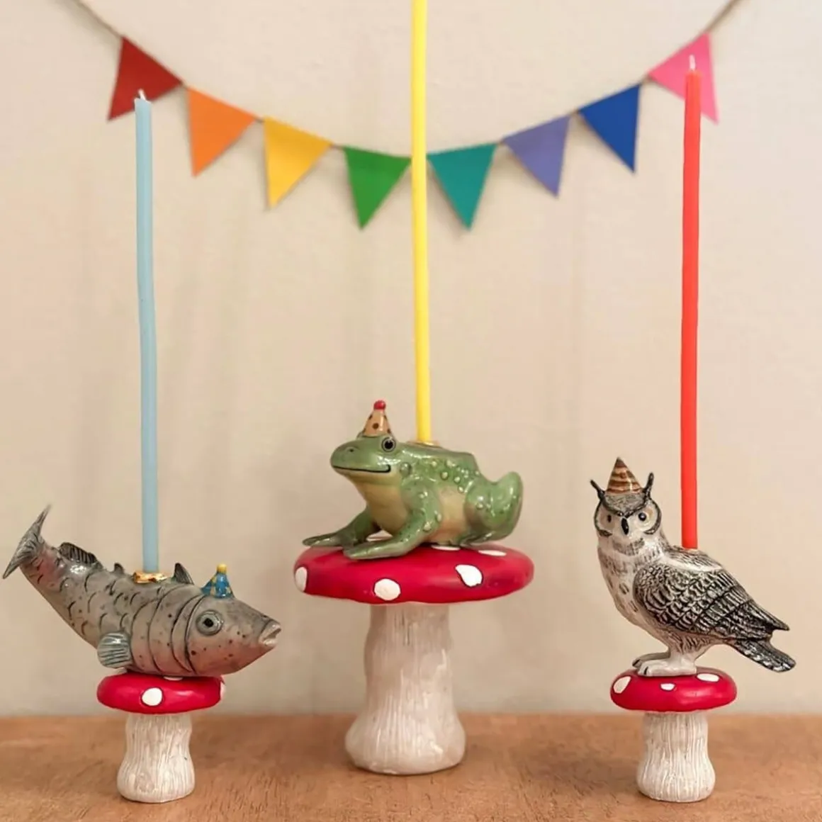 Graceful Fish Ceramic Cake Topper by Camp Hollow