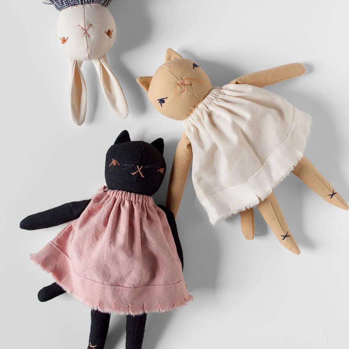 Gracie Little Cat in Straw by Polka Dot Club