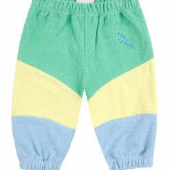 Green Colour Block Baby Sweatpants by Bobo Choses
