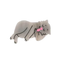 Grey Cat Hair Clip by Coucou Suzette