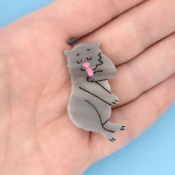 Grey Cat Hair Clip by Coucou Suzette