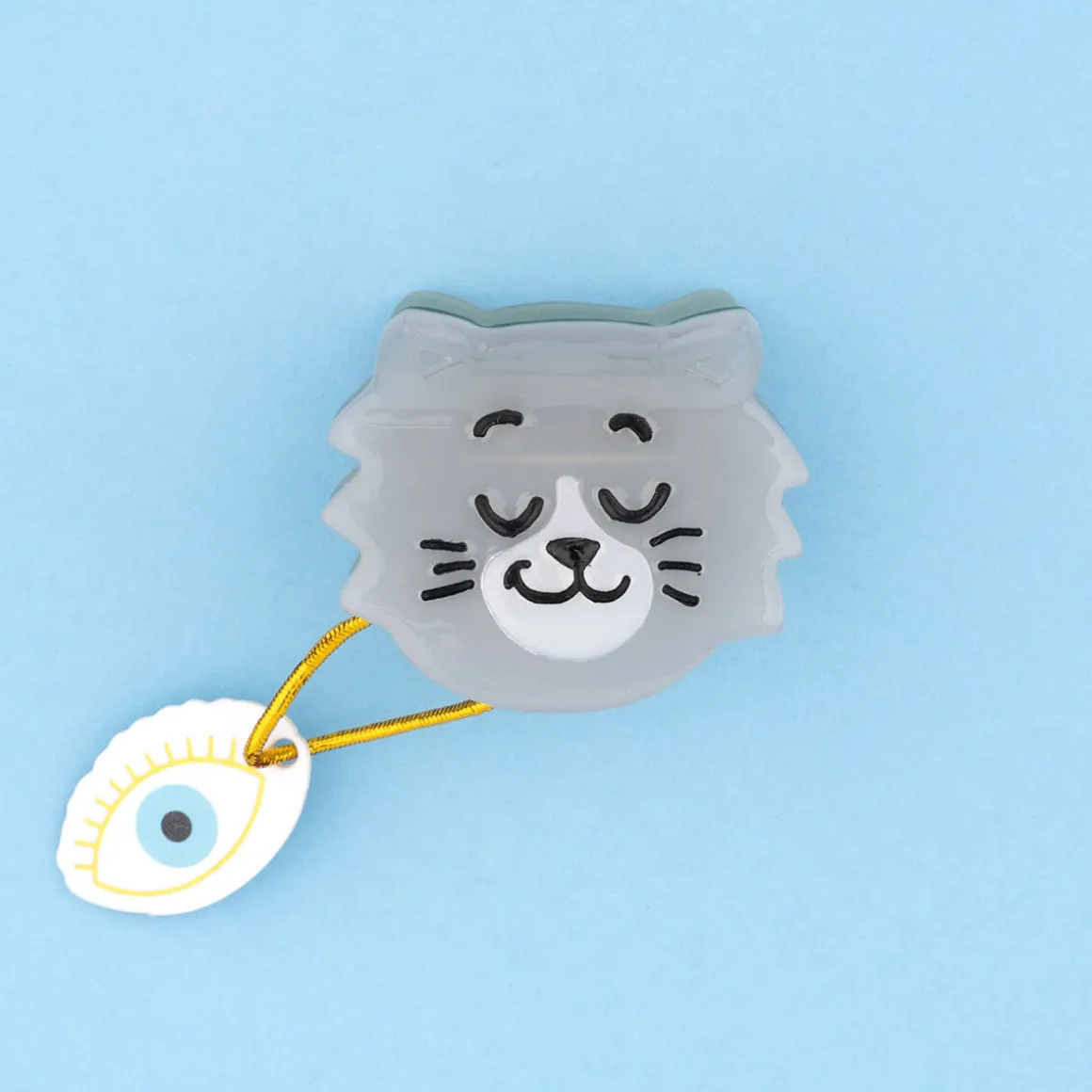 Grey Cat Mini Hair Claw by Coucou Suzette