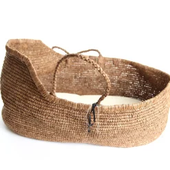 Handmade Moses Basket in Natural by Noro - BACK IN STOCK