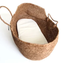 Handmade Moses Basket in Natural by Noro - BACK IN STOCK