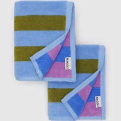 Hand Towel in Cabana Stripe Mix by Baggu (Set of 2)